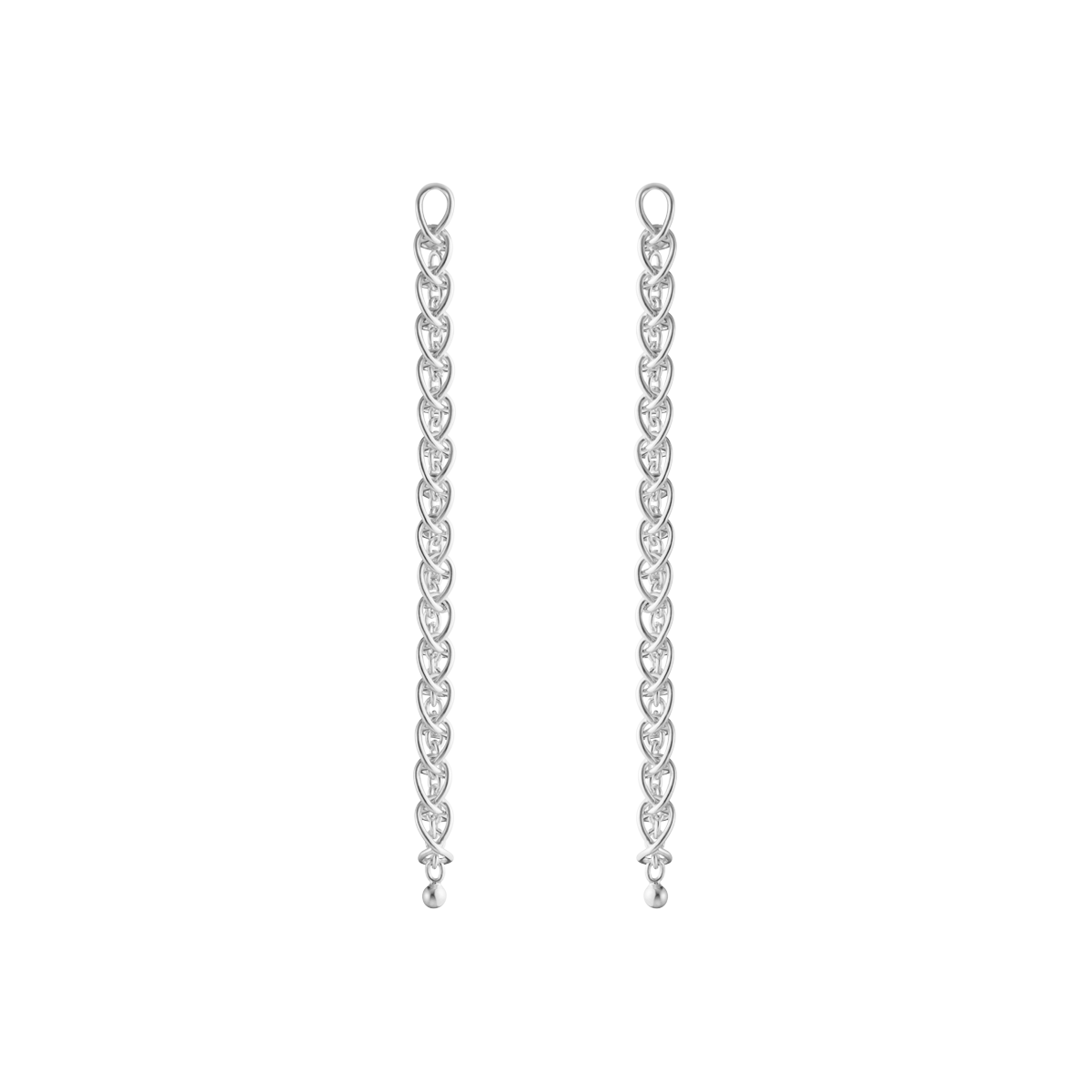 WEFT ØRERING 663F SØLV 16 LINKS SLIM