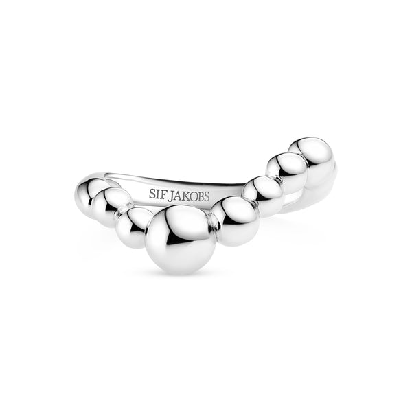 RING BORMIO WAVE – RHODINERET, MED EN POLERET OVERFLADE