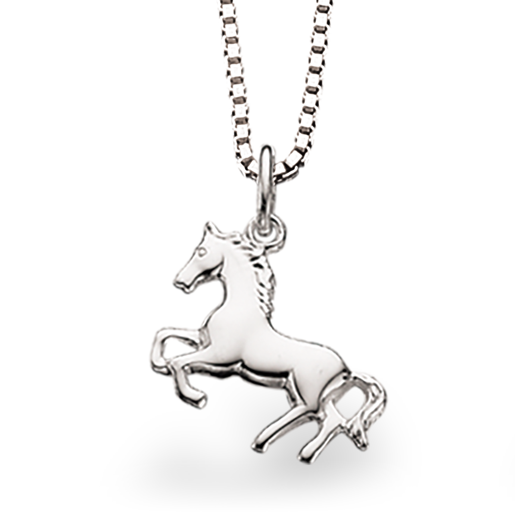 VEDHÆNG HEST M/KÆDE SØLV