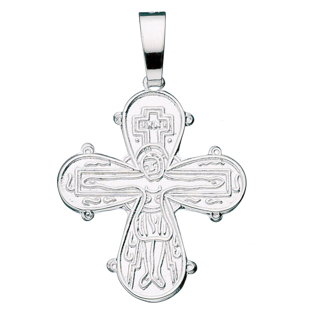 DAGMARKORS LILLE BLANK BAGSIDE 17 X 16 MM. SØLV