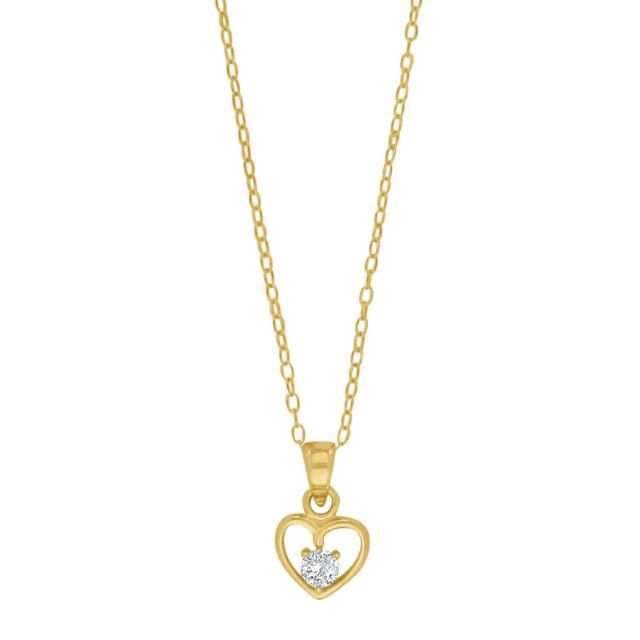 NOA KIDS JEWELLERY HJERTEVEDHÆNG MED CZ KÆDE 20340195900