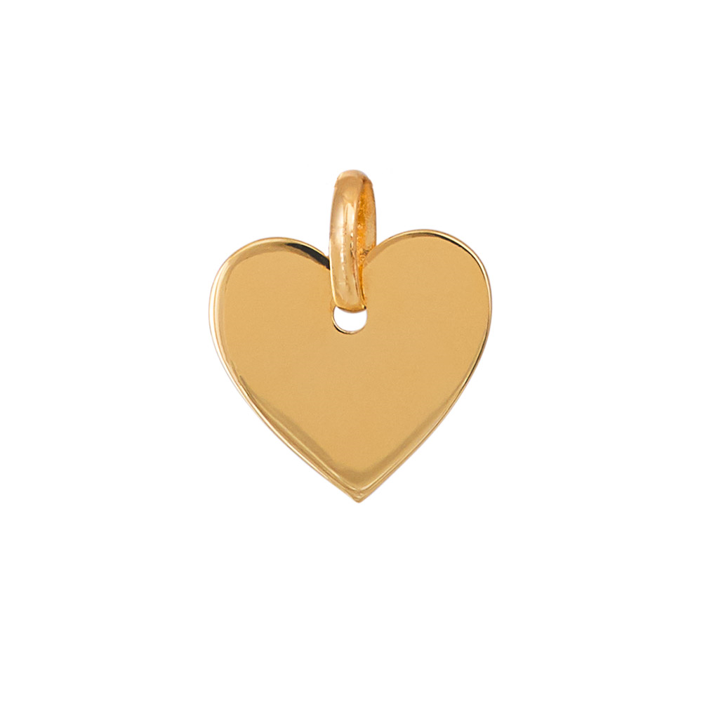 8KT. GULDHJERTE PLADE 12MM