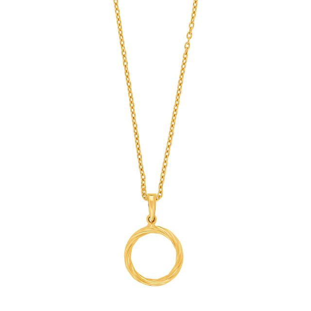 8KT. GULDVEDHÆNG CIRKEL INKL. FORG. KÆDE