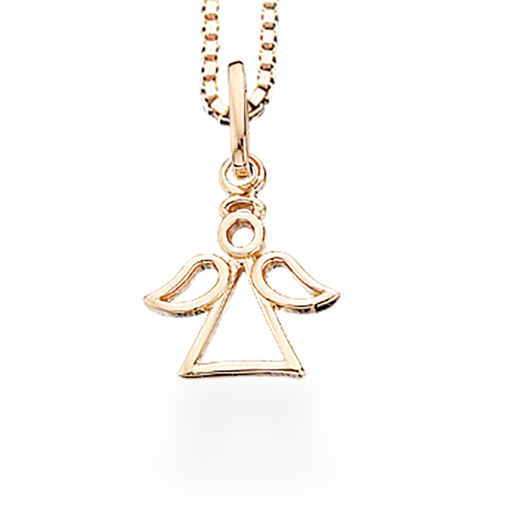 VEDHÆNG ENGEL 8 KT. M. SØLVKÆDE