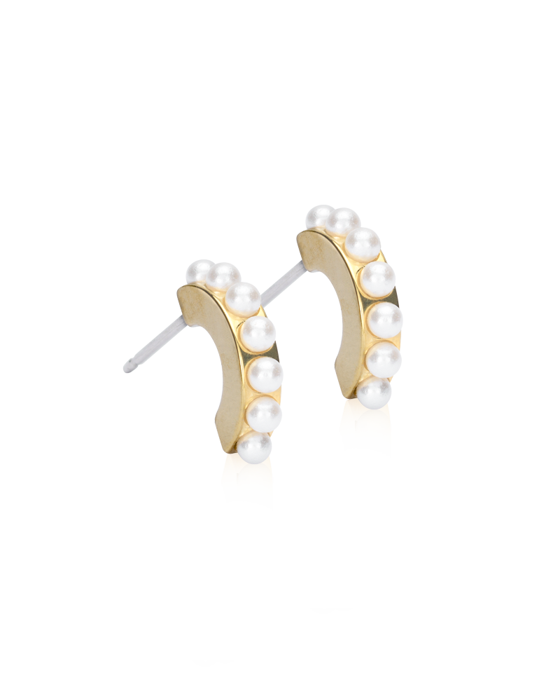 GT PENDANT PEARL CURVED 10 MM, WHITE