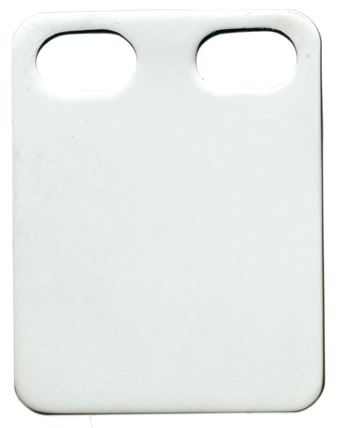 ID-MRK. 2 HUL 24 X 18 MM. SØLV.