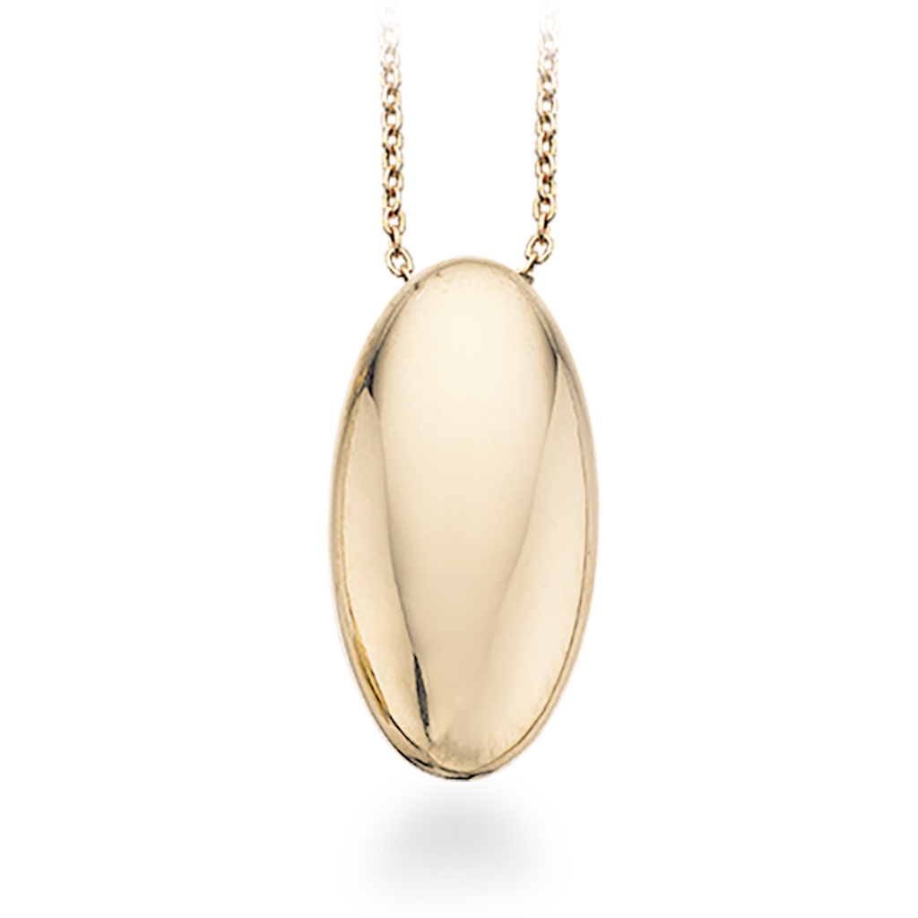 VEDHÆNG OVAL 8 KT. M/SØLVKÆDE