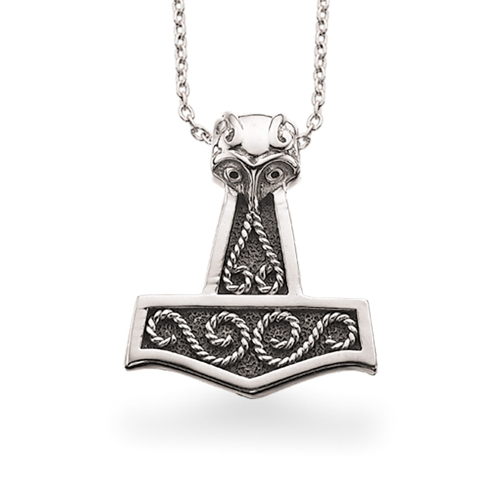 VEDHÆNG HERRE THORSHAMMER SØLV M/KÆDE