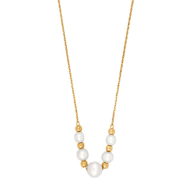 8KT. GULDHALSKÆDE M/PERLE