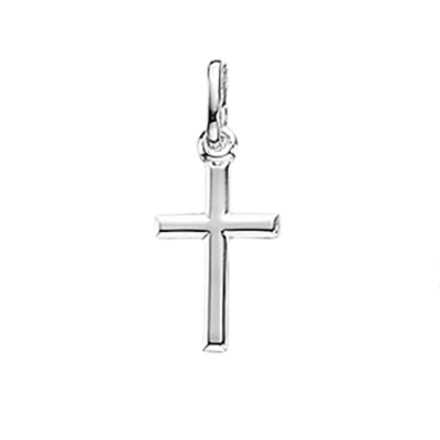 VEDHÆNG KORS 14 X 9 MM. SØLV