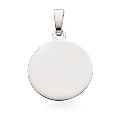 VEDHÆNG PLADE MAT 14,3 MM. SØLV