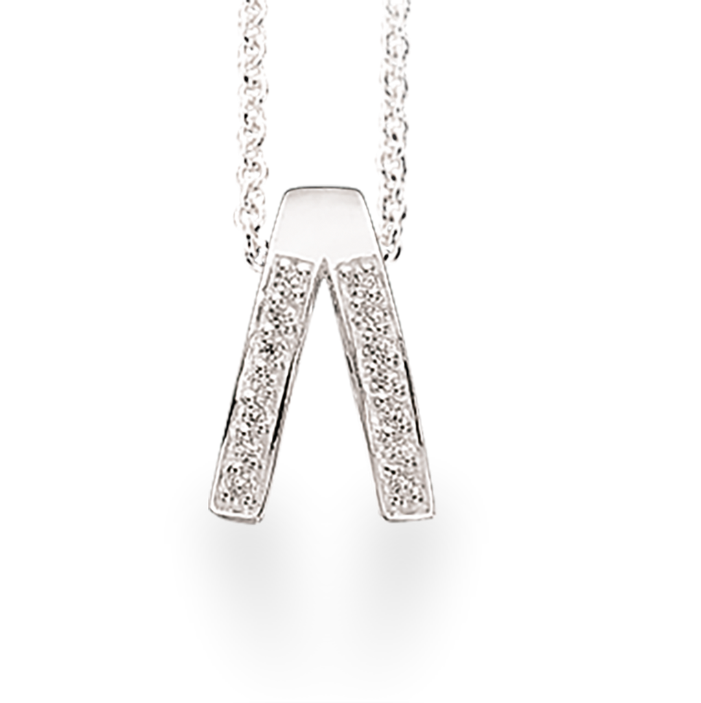 VEDHÆNG SYN.ZIR. SØLV M/KÆDE