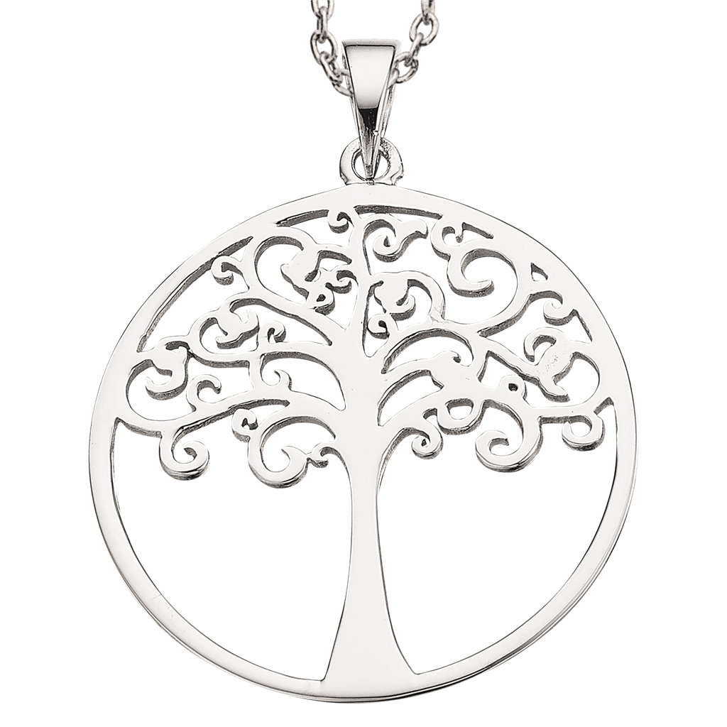 VEDHÆNG LIVETS TRÆ 23 MM. SØLV RH. M/KÆDE