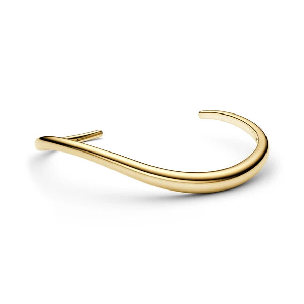 ARMRING INFINITO - 18 KARAT FORGYLDT, MED EN BLANKPOLERET OVERFLADE.