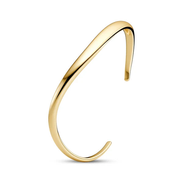 ARMRING INFINITO - 18 KARAT FORGYLDT, MED EN BLANKPOLERET OVERFLADE.