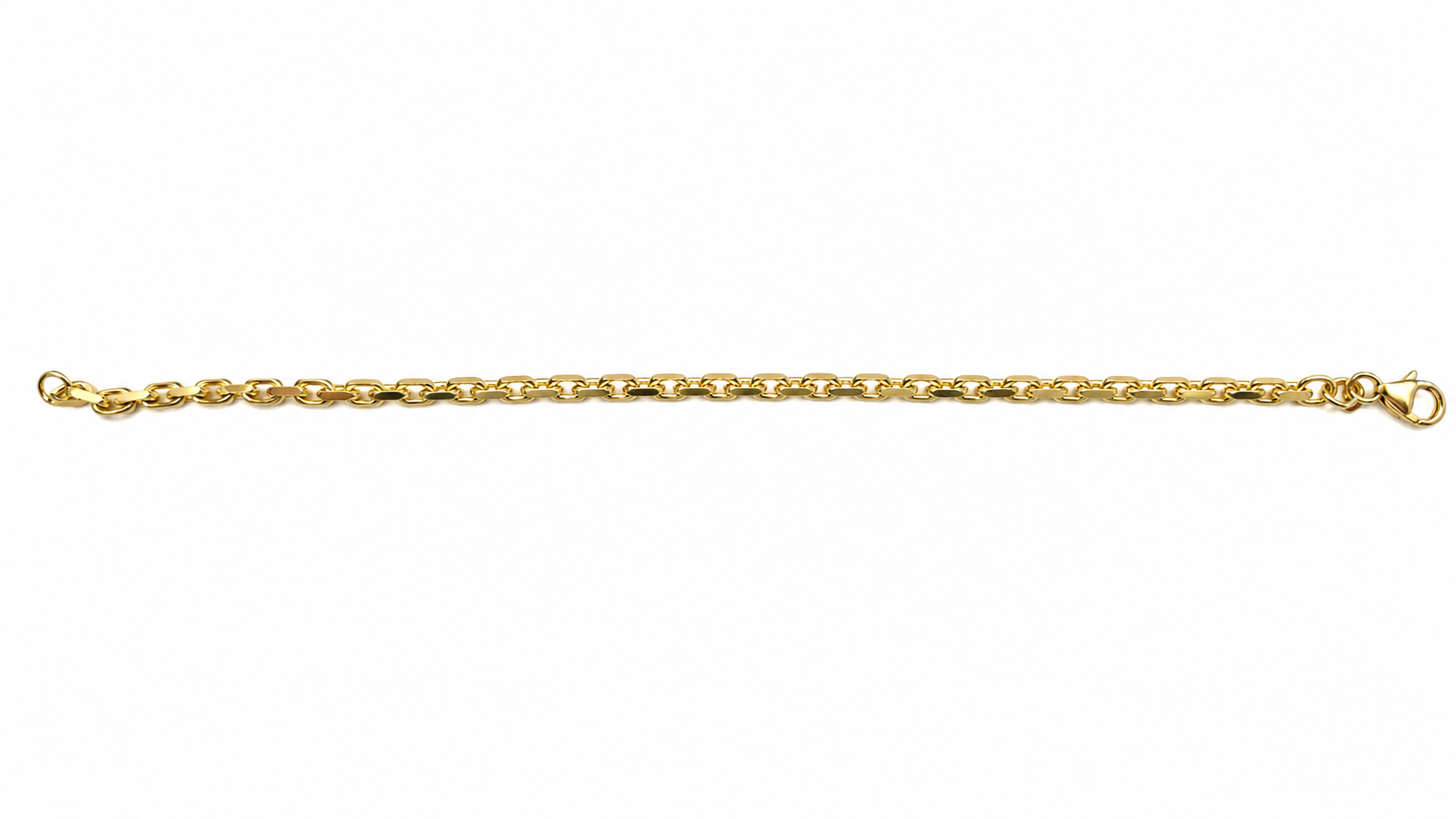 8KT.ARMBÅND ANKER FACET 3MM/18CM