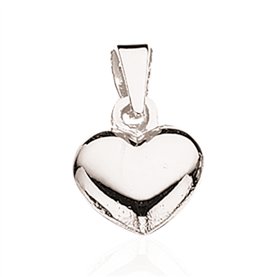 HJERTE GLAT 8 X 9 MM. SØLV