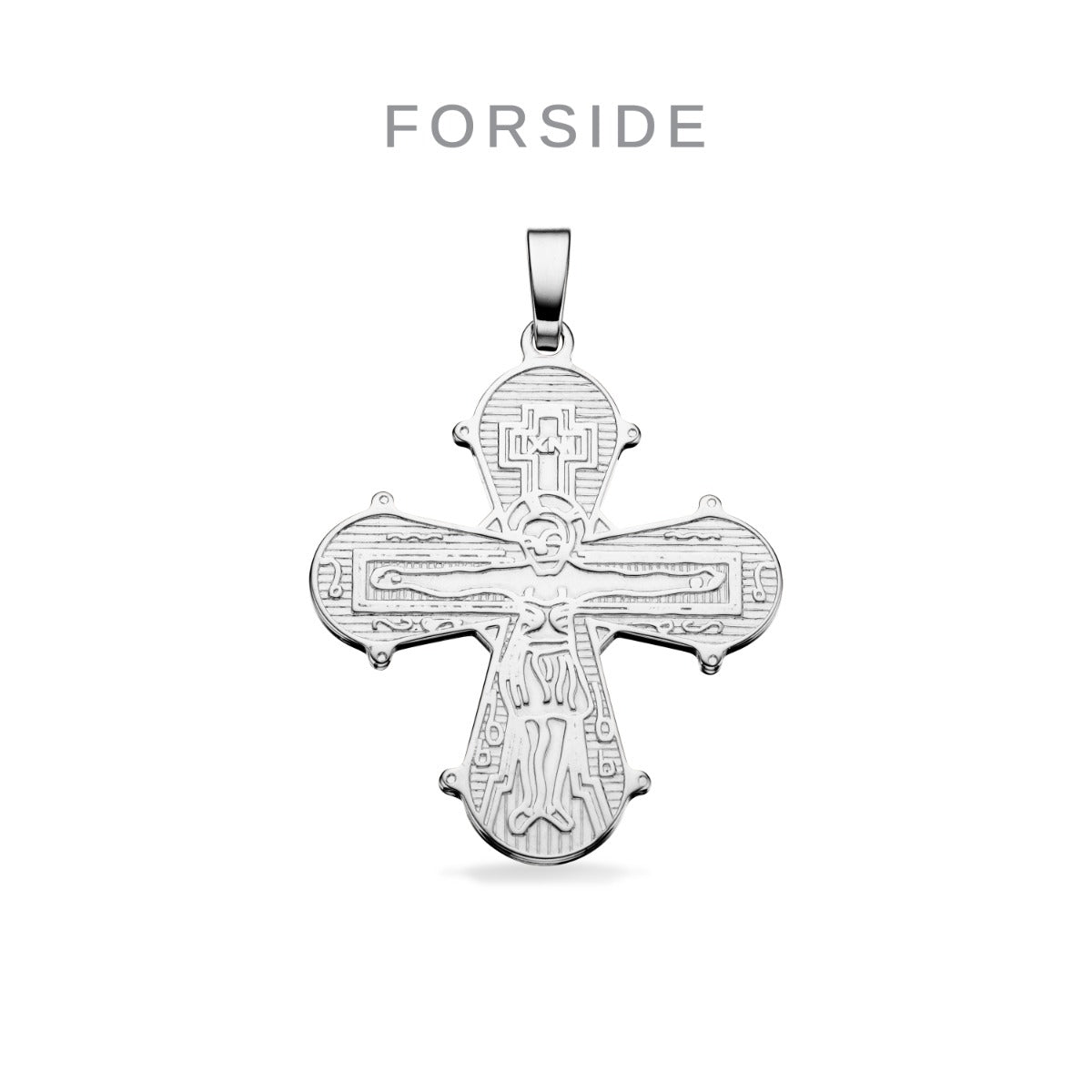 DAGMARKORS MELLEM M/FADERVOR 21 X 19 MM. SØLV