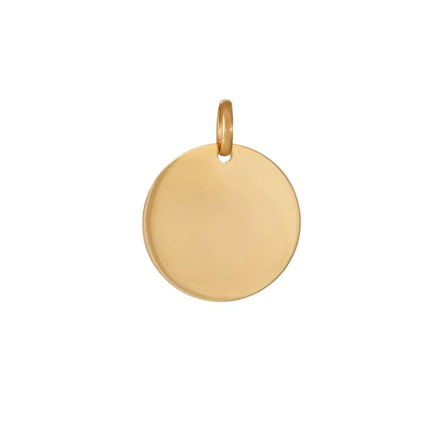 8KT. GULDVEDHÆNG PLADE 18MM