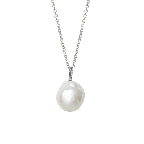 PENDANT WHITE BAROQUE PEARLS - RHOD.