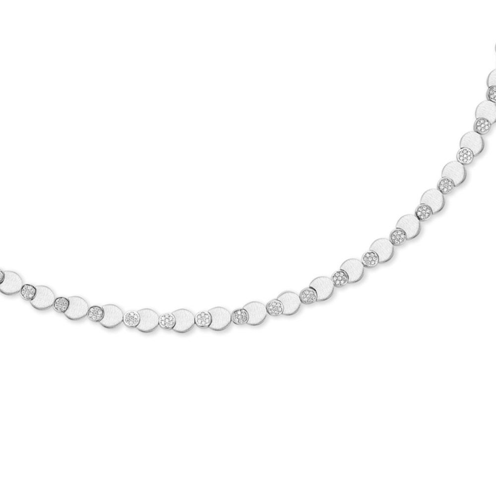 SØLV COLLIER OVAL MAT LED +LED M.ZIR