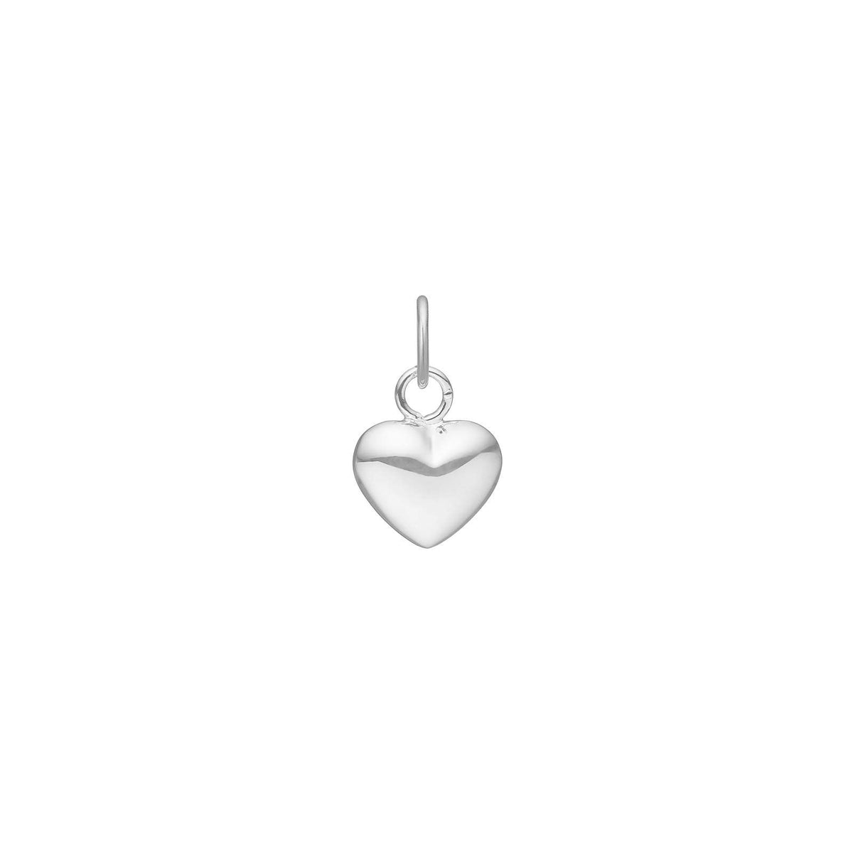 SIERSBØL RHOD. SØLV VEDHÆNG/CHARM HJERTE 8X9MM