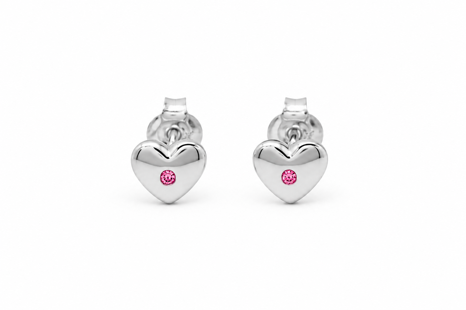 SØLV ØRESTIK M-PINK ZIRKON