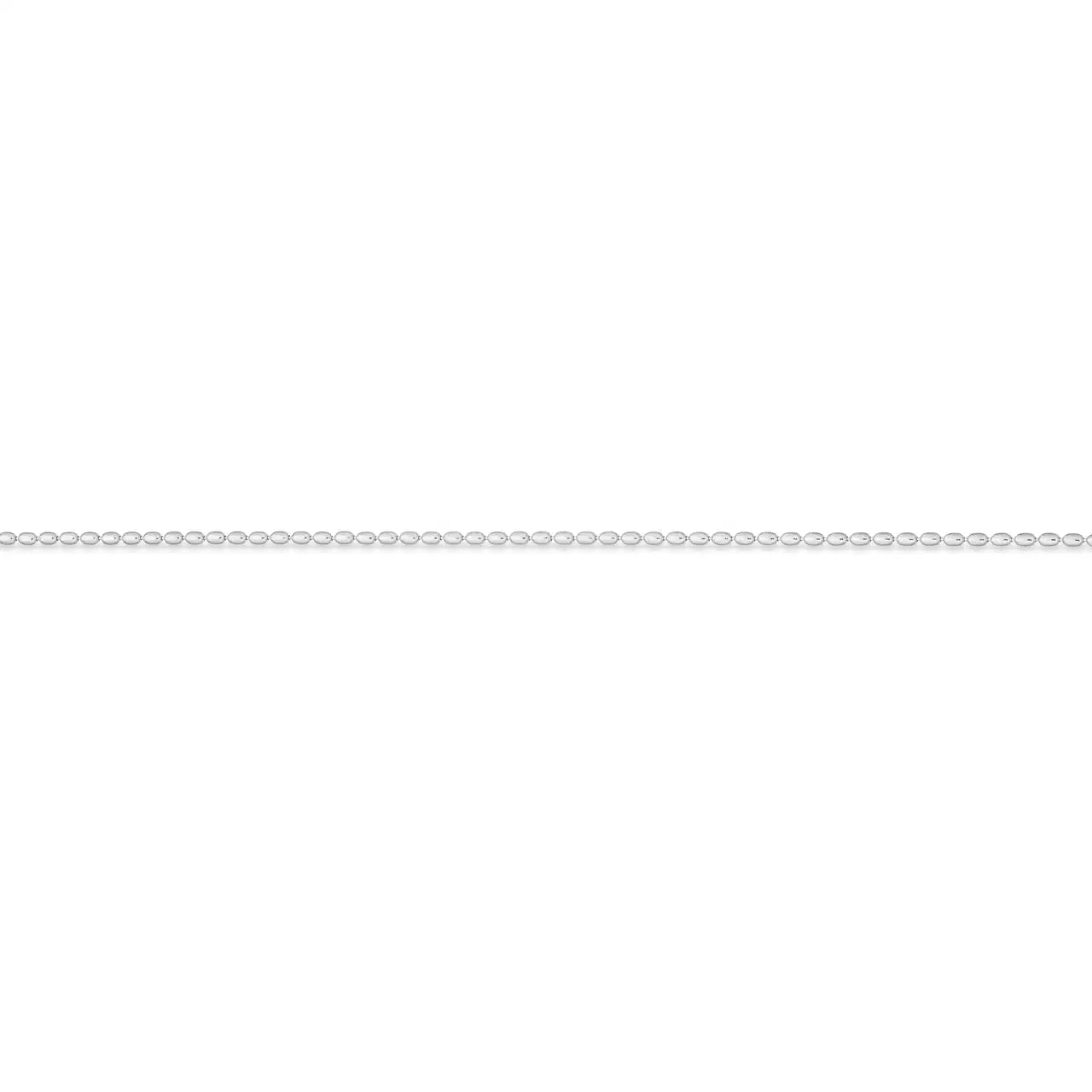 ARMBÅND OVALE KUGLER SØLV RH. 17+2 CM