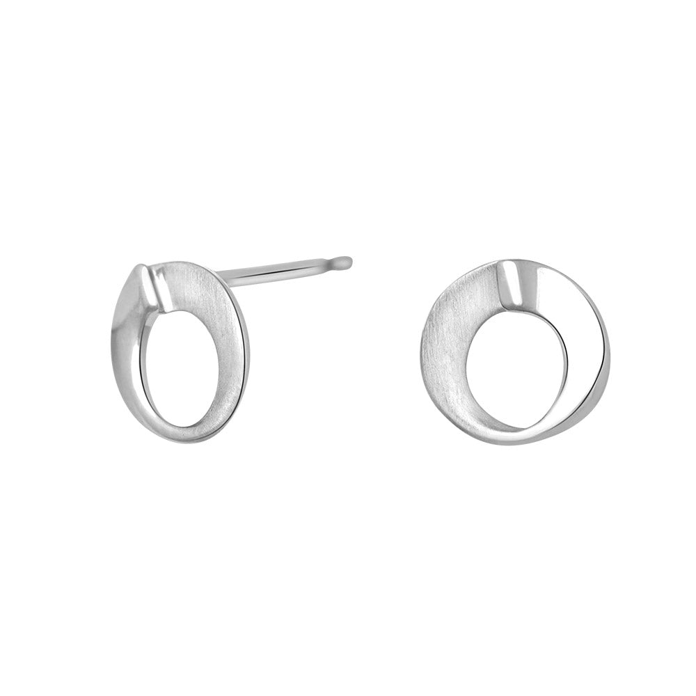 RHOD. SØLVØRESTIKKER MAT/BLANK