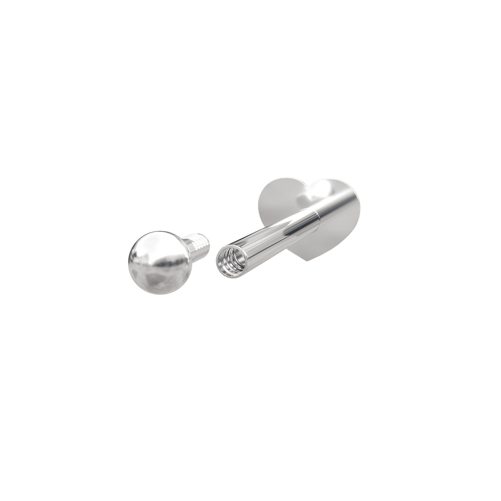 RHD. SØLV LABRET-PIERCING KUGLE 2MM SOLID PIERCE52