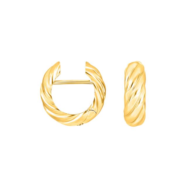 FORG. SØLV SYSTEM-CREOLER FLORA 17X6MM