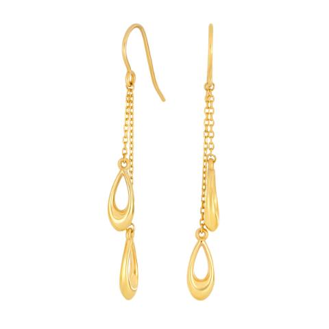 8KT. GULDØREHÆNGER ÅBNE LED