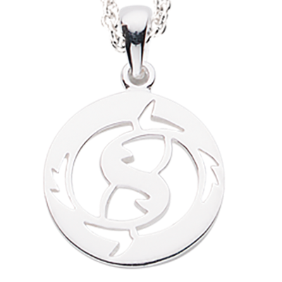 STJERNETEGN FISK SØLV M/KÆDE