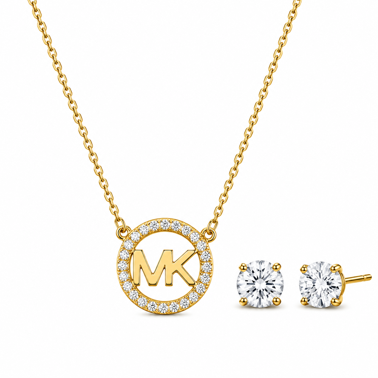 M.K.SØLV/FG COLLIER LOGO M.ØRESTIKKER