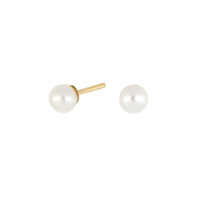 8KT. GULDØRESTIKKER M/FERSKVANDSPERLE 4MM