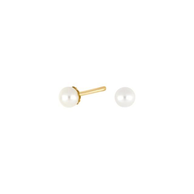 8KT. GULDØRESTIKKER M/FERSKVANDSPERLE 3 MM