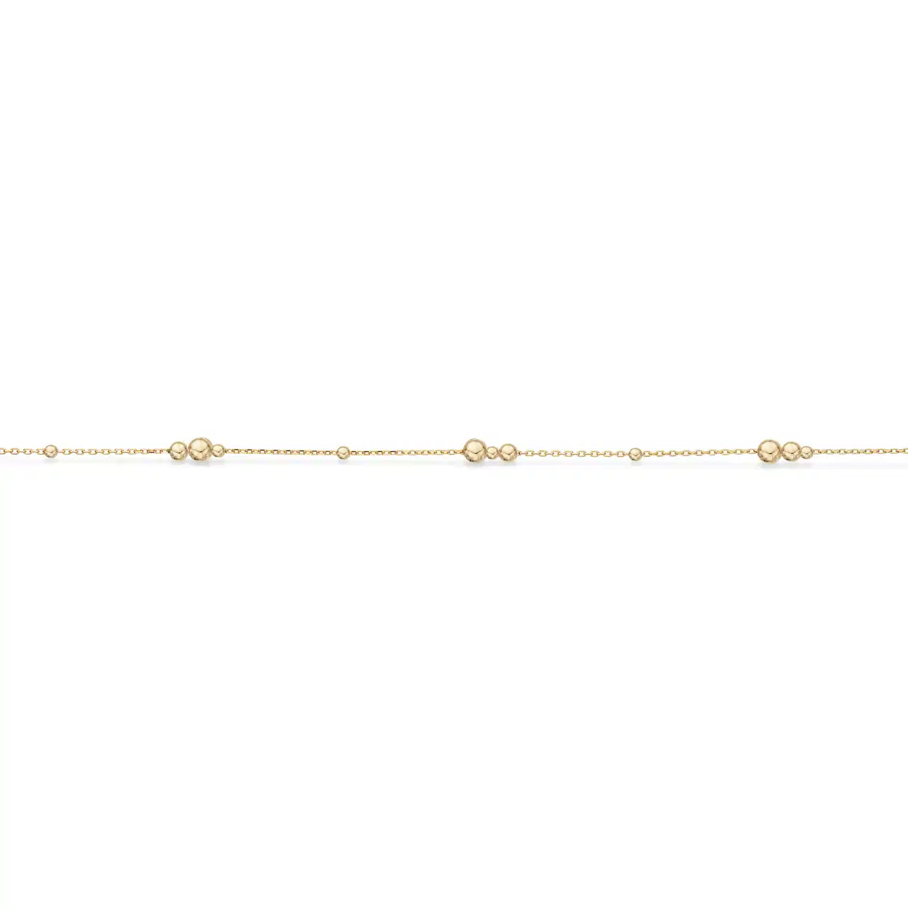ARMBÅND KUGLER 17+2CM 8 KT.