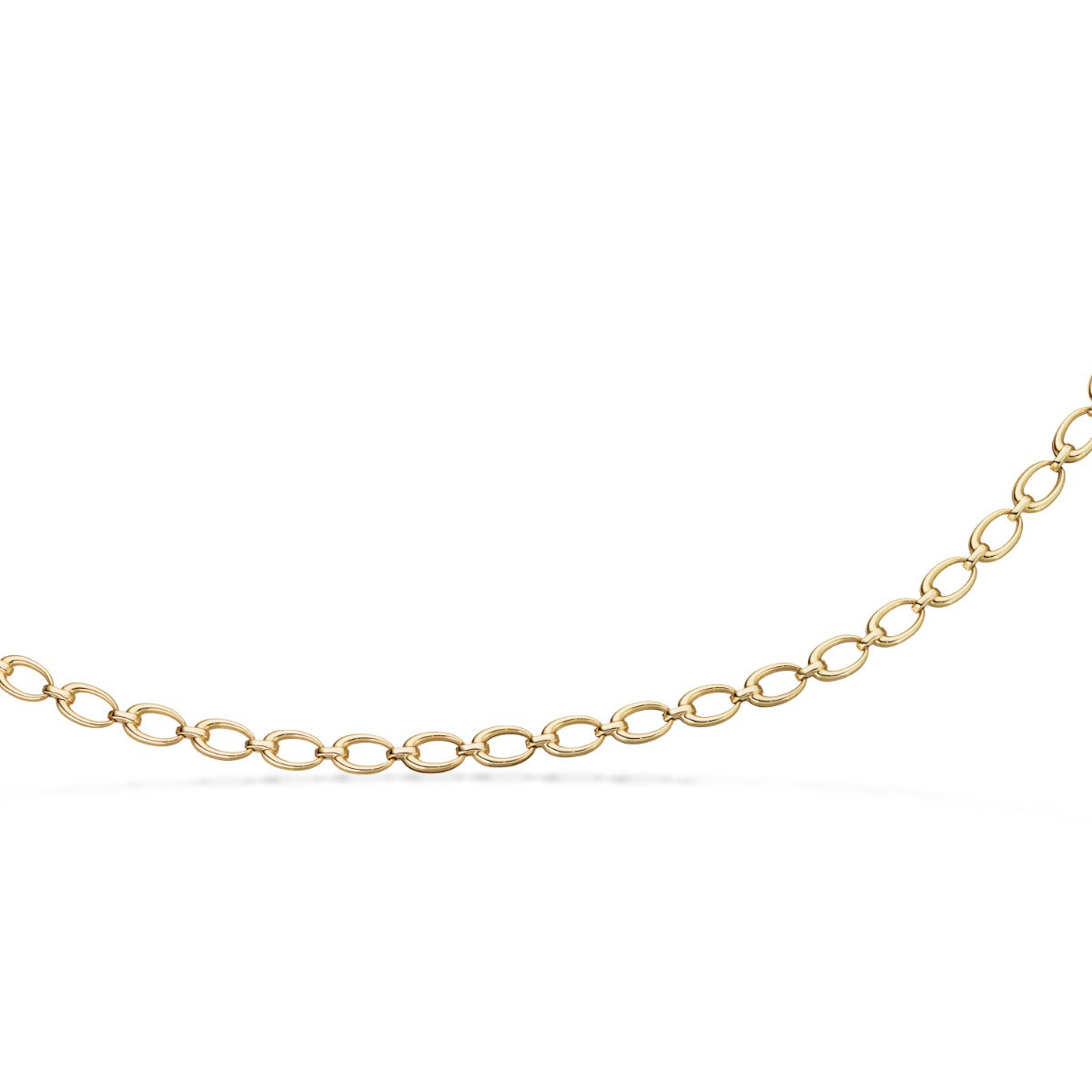 HALSKÆDE OVALE LINKS 45 CM 8 KT.