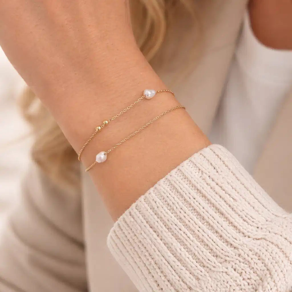 ARMBÅND KUGLER/FKP. DB. RK. 17+2 CM 8 KT.