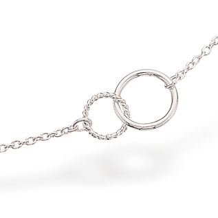 COLLIER DOBBELT CIRKEL SØLV