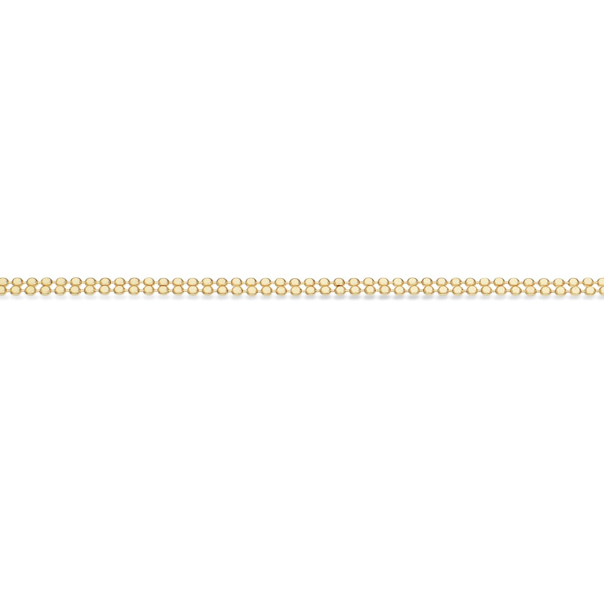 ANKELKÆDE DB. RK. FACET KUGLER SØLV FG. 25+2 CM.