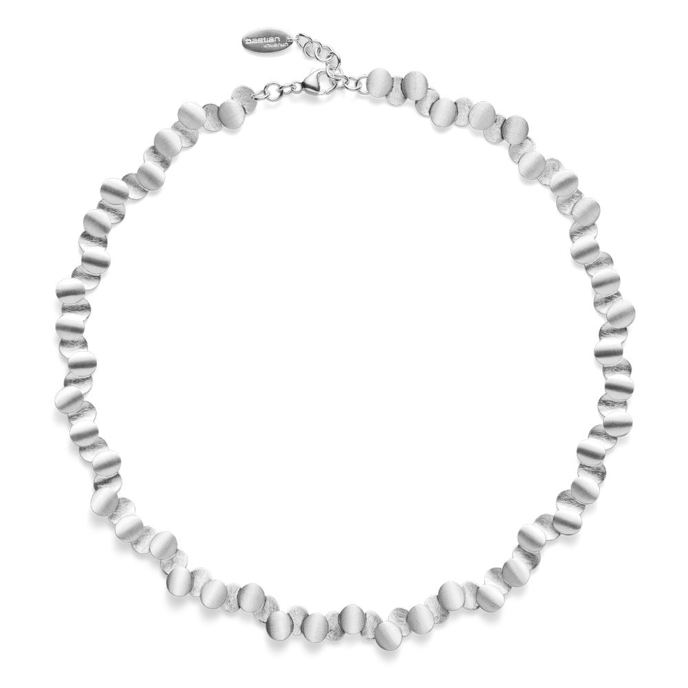 925/- COLLIER MAT/BØRSTET, 45CM +3CM