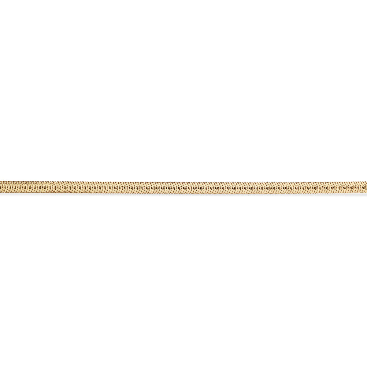 HALSKÆDE OVAL SLANGE SØLV FG. 42+3CM