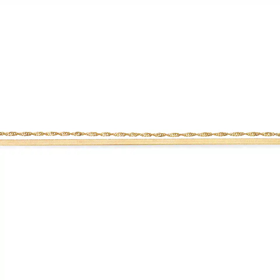 ARMBÅND MAGIC/SINGAPORE SØLV FG. 17+2 CM