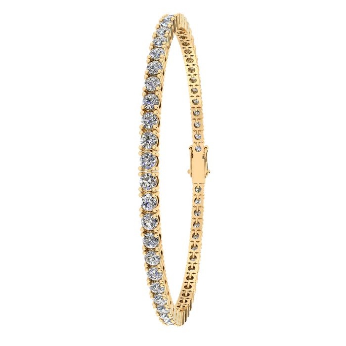 Henrik Ørsnes Design Tennis 14 Karat Guld Armbånd med Brillanter 3,26 Carat W/SI