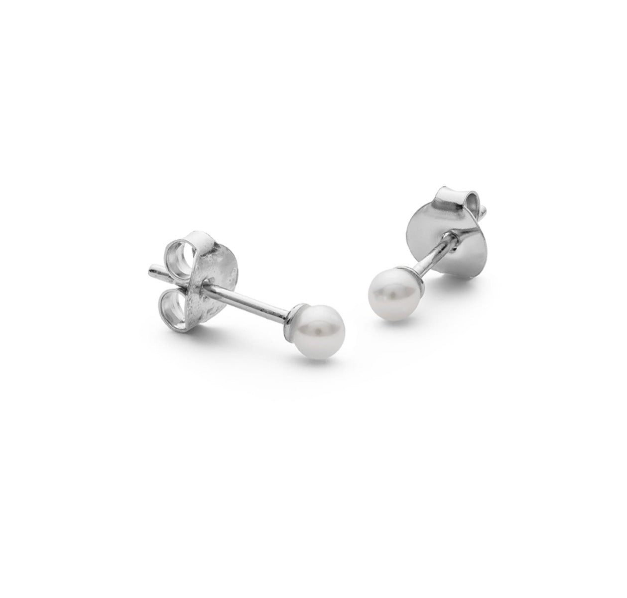 PEARL STUDS - SILVER