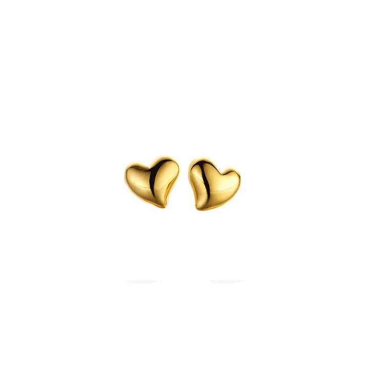 Heart Forgyldt Sølv Ørestikker fra Spirit Icons