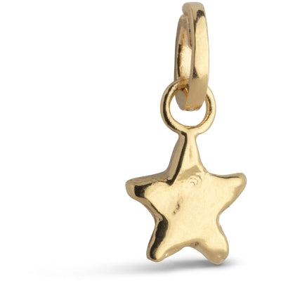 Enamel Star Energy charm i 925 sterlingsølv belagt med 18 karat guld C017G
