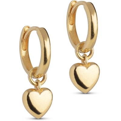 Enamel Amore Hoops Forgyldt Sølv Øreringe E376G