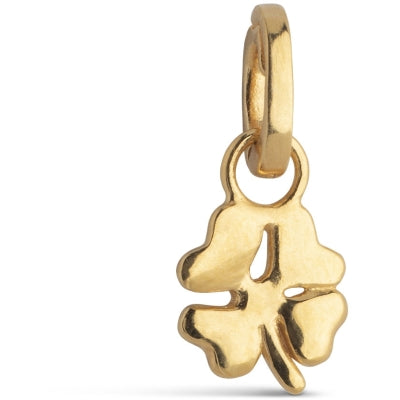 Enamel Charm Organic Clover charm i 18 k guldpladeret 925 sterlingsølv C021G
